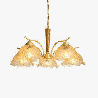 Orchidée Vintage Verre Lustre