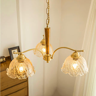 Orchidée Vintage Verre Lustre