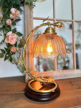 Flarce Lampe de Table en Laiton Et Bois