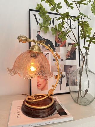 Flarce Lampe de Table en Laiton Et Bois