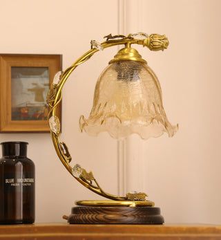 Flarce Lampe de Table en Laiton Et Bois