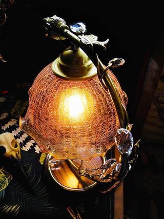 Flarce Lampe de Table en Laiton Et Bois