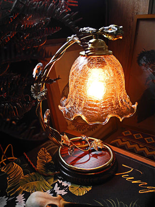 Flarce Lampe de Table en Laiton Et Bois