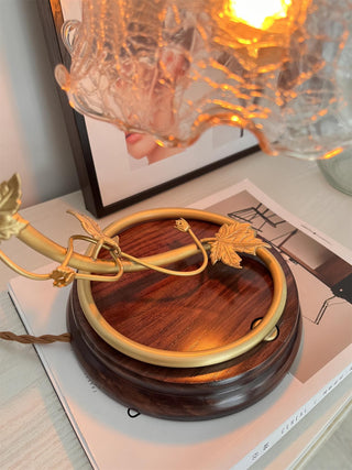 Flarce Lampe de Table en Laiton Et Bois