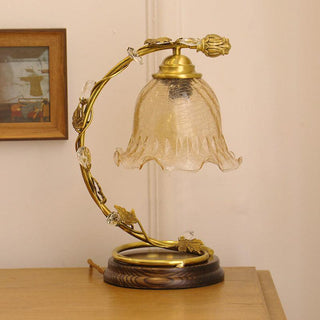 Flarce Lampe de Table en Laiton Et Bois
