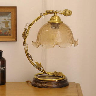 Flarce Lampe de Table en Laiton Et Bois
