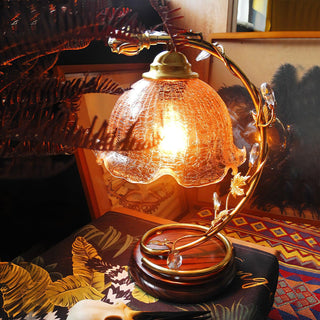 Flarce Lampe de Table en Laiton Et Bois