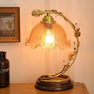 Flarce Lampe de Table en Laiton Et Bois