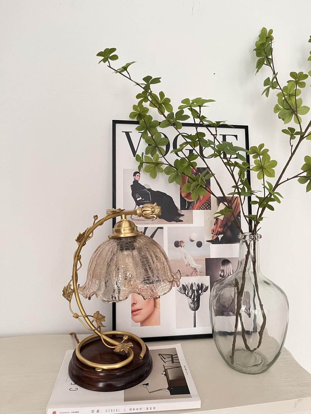 Flarce Lampe de Table en Laiton Et Bois