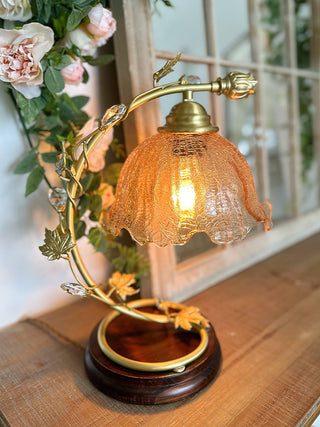 Flarce Lampe de Table en Laiton Et Bois