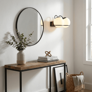 Cradled Globe Wall Sconce-Neutral Decor