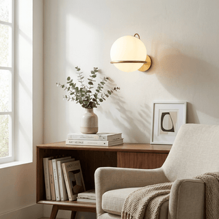 Cradled Globe Wall Sconce-Neutral Decor
