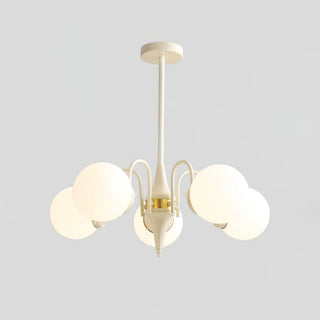 Valentina Lustre Français LED Blanc Crème Métal Salon