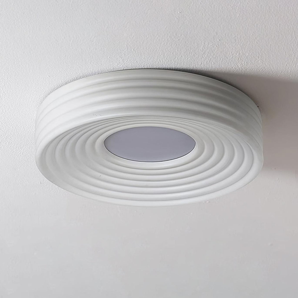 Ceiling Light Ribbed Canopy Textured Contemporary Fixture-Neutral Decor