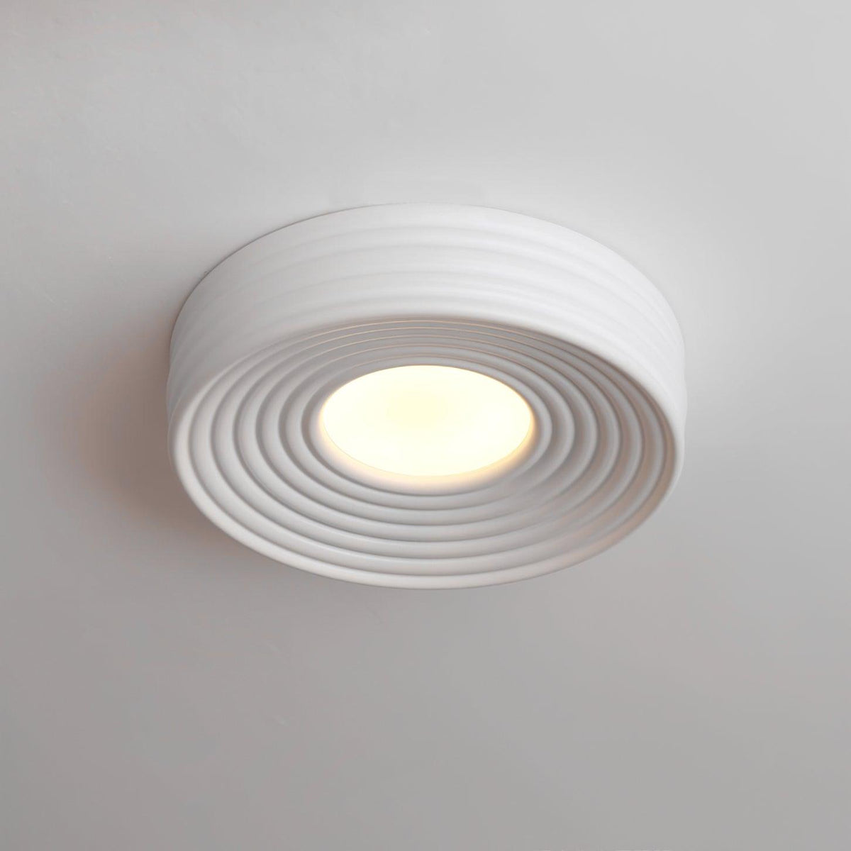Ceiling Light Ribbed Canopy Textured Contemporary Fixture-Neutral Decor