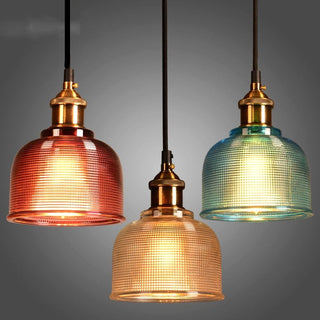 Sostel Vintage Luminaires Suspension. Bleu/Rouge/Transparent/Ambre-Luire