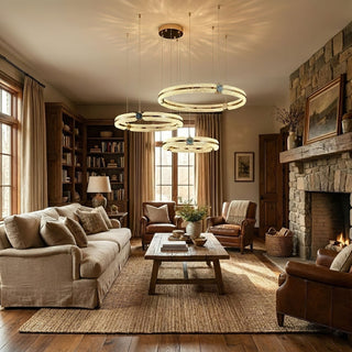 Creative Ring Chandelier-Neutral Decor