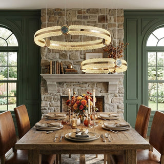 Creative Ring Chandelier-Neutral Decor