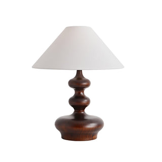 Vominex Bois Tissu Lampe de Table Vintage