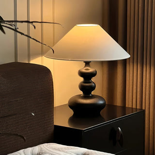 Vominex Bois Tissu Lampe de Table Vintage