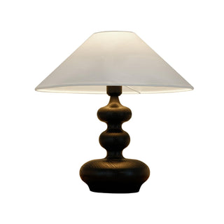 Vominex Bois Tissu Lampe de Table Vintage