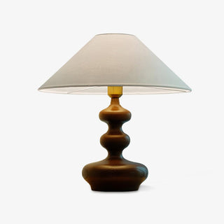 Vominex Bois Tissu Lampe de Table Vintage