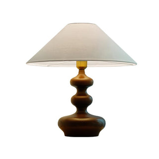 Vominex Bois Tissu Lampe de Table Vintage