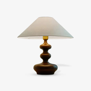 Vominex Bois Tissu Lampe de Table Vintage