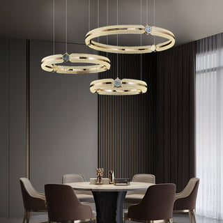 Creative Ring Chandelier-Neutral Decor