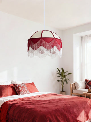 Cremisi Fringe Dome Pendant Light-Neutral Decor