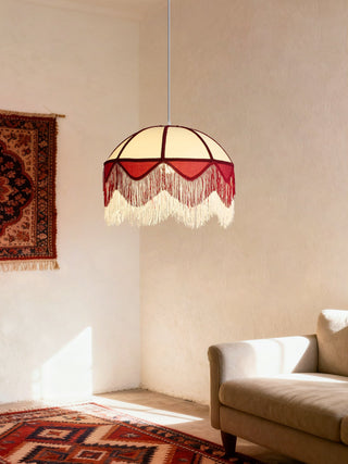 Cremisi Fringe Dome Pendant Light-Neutral Decor