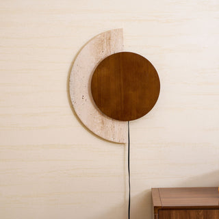 Crescent Halo Plug-in Wall Sconce-Neutral Decor