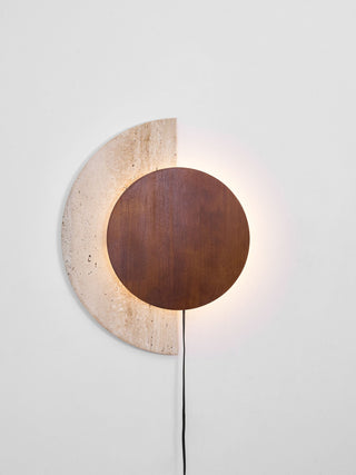 Crescent Halo Plug-in Wall Sconce-Neutral Decor