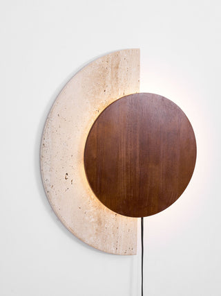 Crescent Halo Plug-in Wall Sconce-Neutral Decor