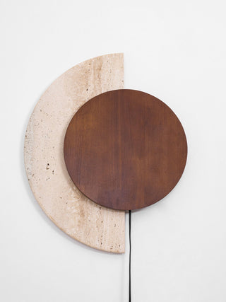 Crescent Halo Plug-in Wall Sconce-Neutral Decor