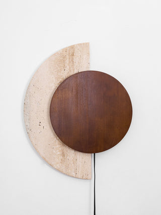 Crescent Halo Plug-in Wall Sconce-Neutral Decor