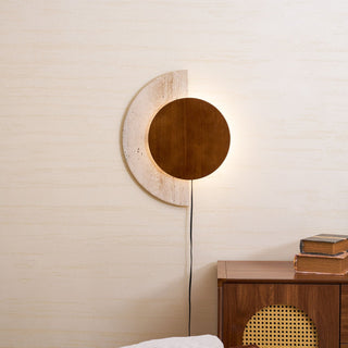 Crescent Halo Plug-in Wall Sconce-Neutral Decor