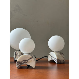 Crescent Lampe à Poser en Marbre