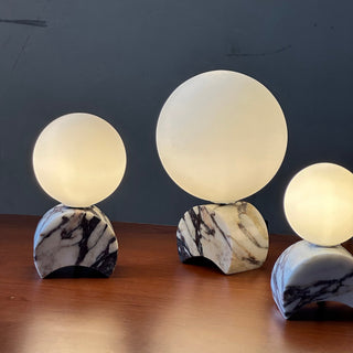 Crescent Lampe à Poser en Marbre