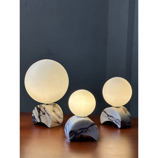 Crescent Lampe à Poser en Marbre