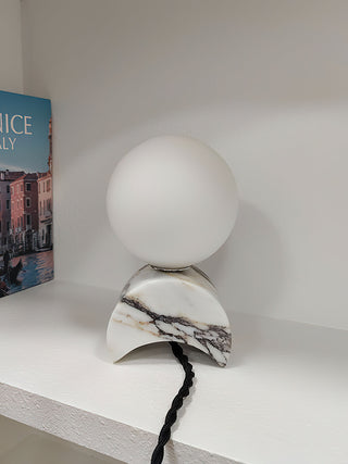 Crescent Lampe à Poser en Marbre