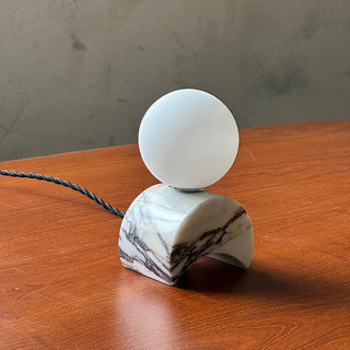 Crescent Lampe à Poser en Marbre