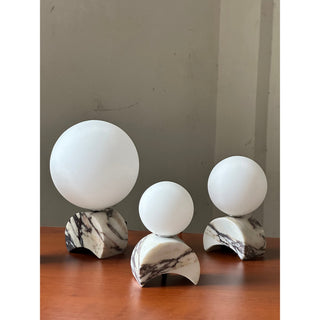 Crescent Lampe à Poser en Marbre