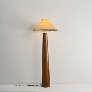 Syleelia Lampadaire en Bois de Caoutchouc
