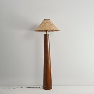 Syleelia Lampadaire en Bois de Caoutchouc