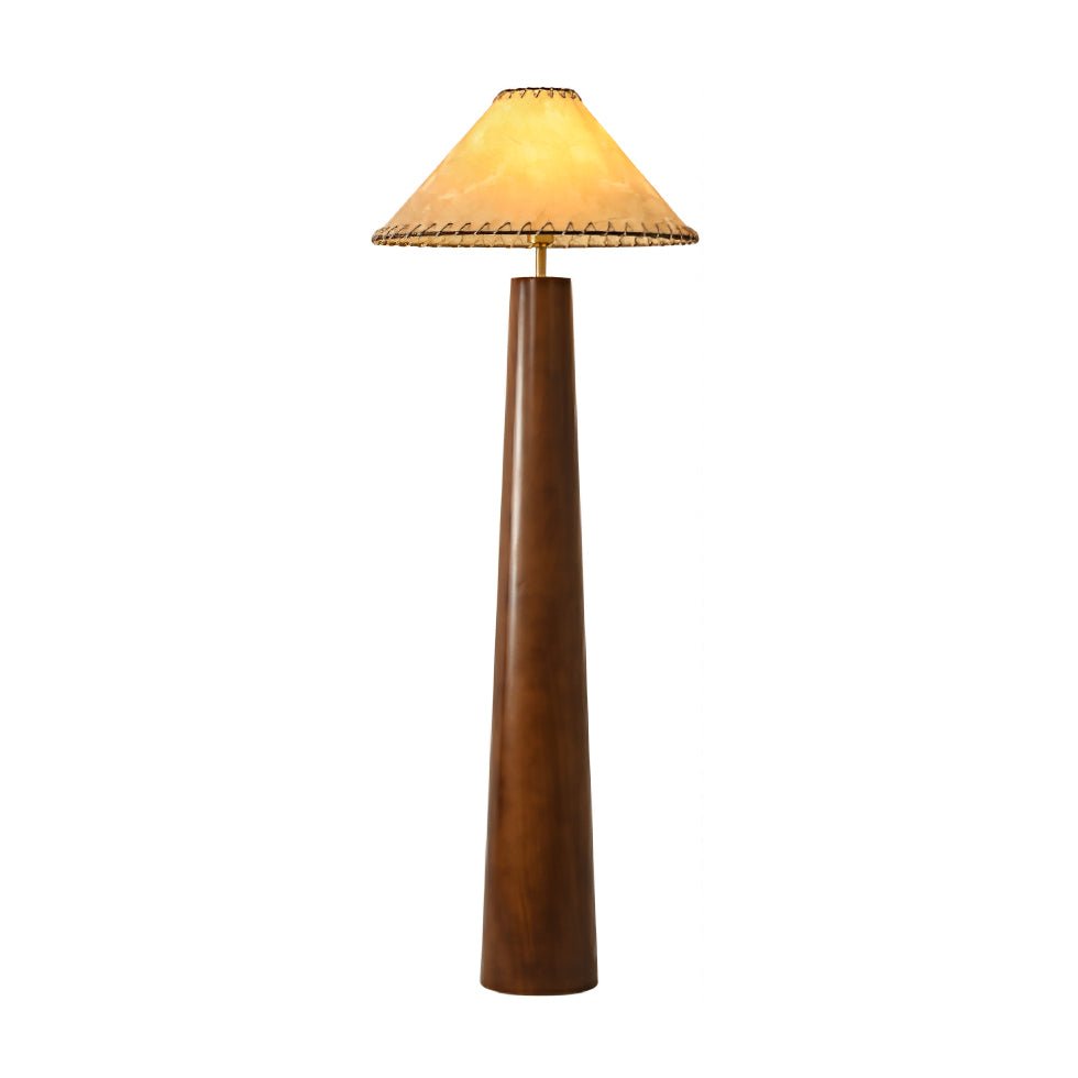 Syleelia Lampadaire en Bois de Caoutchouc