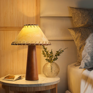 Syleelia Lampadaire en Bois de Caoutchouc