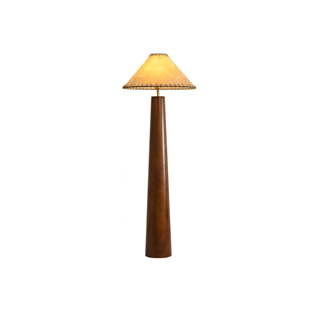Syleelia Lampadaire en Bois de Caoutchouc