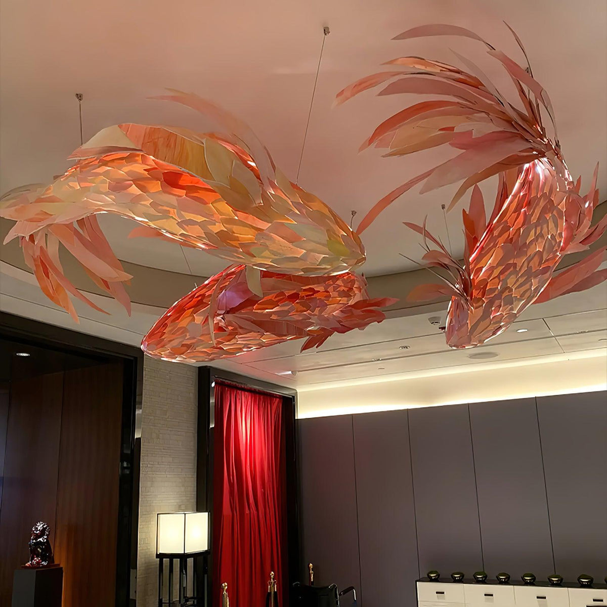 Vamararae Suspension Koi tourbillon cramoisi
