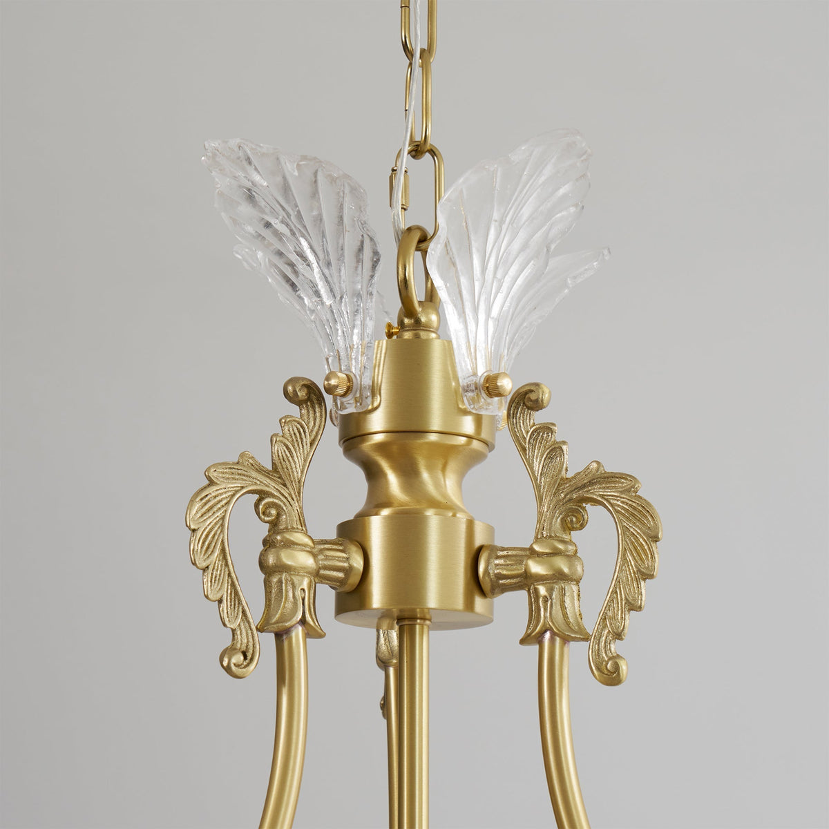Crinoline Lustre En Cristal De Luxe Postmoderne En Laiton